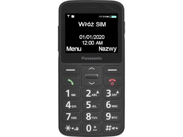 Panasonic KX-TU160, Kosketusnäyttö, Yksittäinen SIM, 6,1 cm (2.4"), 0,3 MP, Bluetooth, Musta