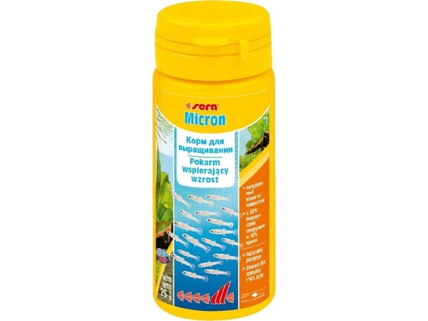 Sera Micron Nature 50 ml planktonfôr som støtter vekst