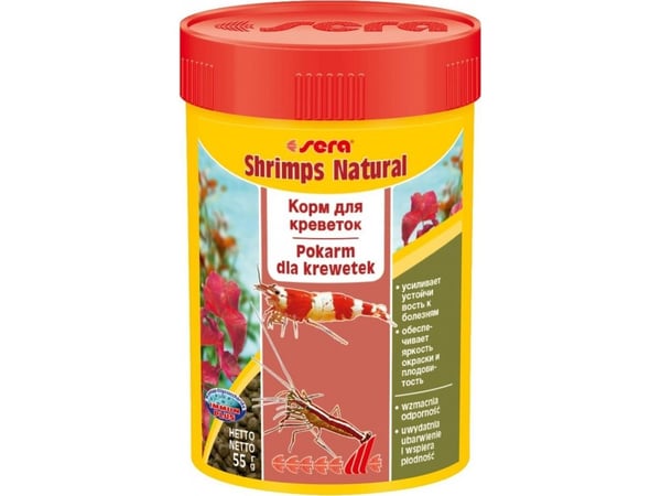 Shrimps Nature 100 ml, pelletit - ravinto katkaravuille ja rapuille