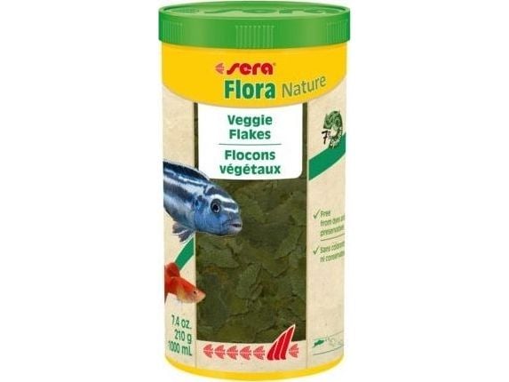 Sera Flora Nature 1000 ml, plater - førsteklasses fôr