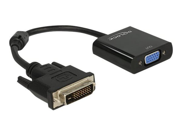 Delock - Videokonverter - Lontium LT8511 - DVI - VGA - svart - løsvekt