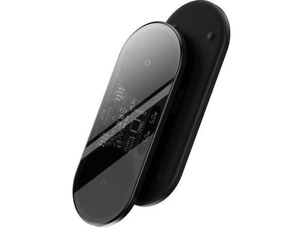 Baseus digitaalinen LED-näyttö Kettős Qi-kaapeli ilman virtalähdettä, 20W
