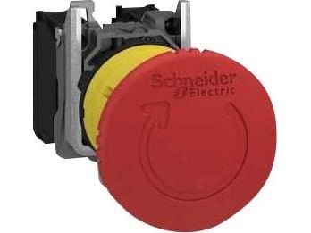 SCHNEIDER ELECTRIC Hätäpysäytys Ø40 mm punaisella rupikonnapäällä, työntö/käännöstoiminto ja 2xNC