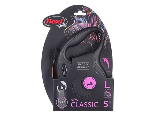 flexi New Classic bånd L, 5M, 50KG, sort