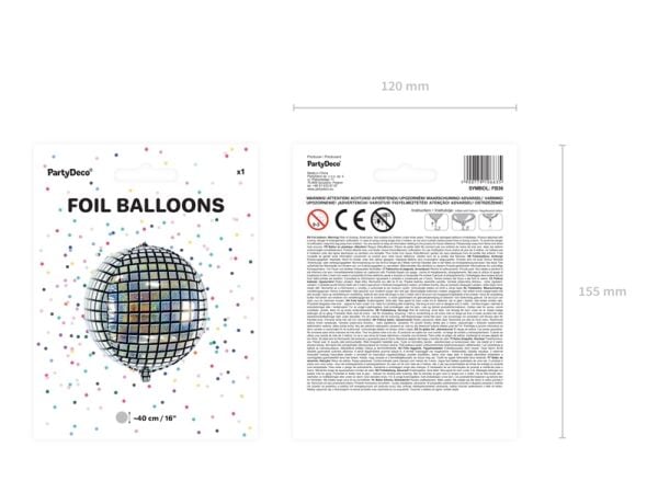 PartyDeco Disco Ball folio balloon 40 cm (1 pcs)