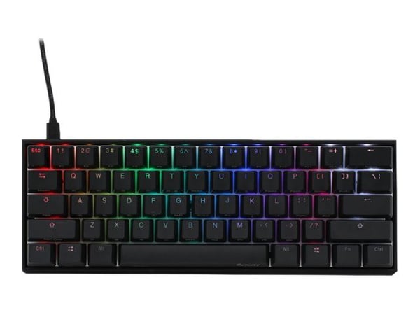 Ducky Mecha Mini Gaming Keyboard, MX-Speed-Silver, RGB-LED - Svart