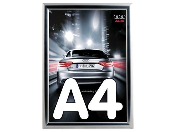 Snapframe Agenda A4 Twin Light 25mm aluminiumram för vägg