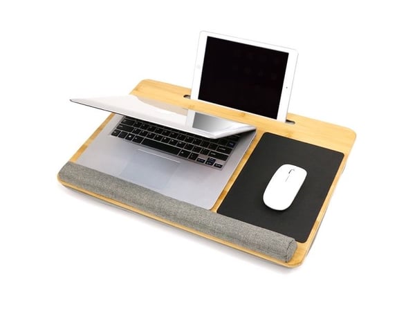 TWIN Laptop desktop with soft pads Bambus 550x365x75 mm