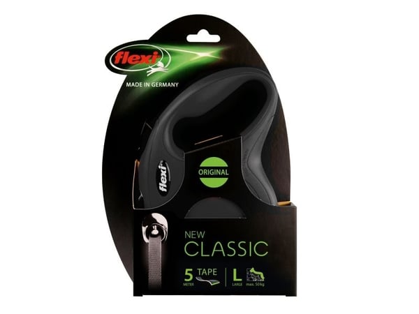 flexi New Classic bånd L, 5M, 50KG, sort