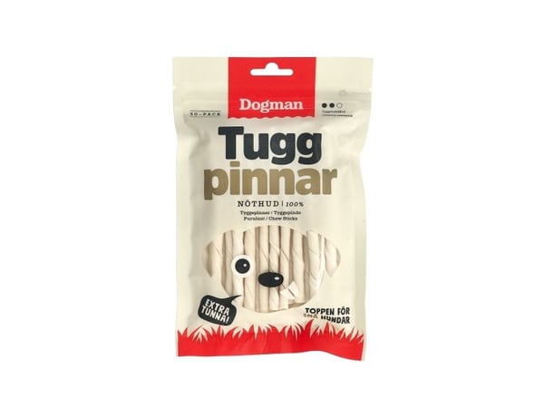 DOGMAN tyggepinner XS 30-pakning hvit 12,5 cm