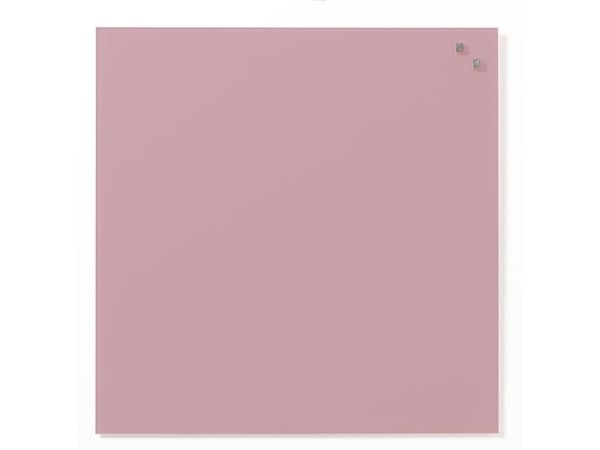 Magnetisk glastavle 45 x 45 cm lys pink