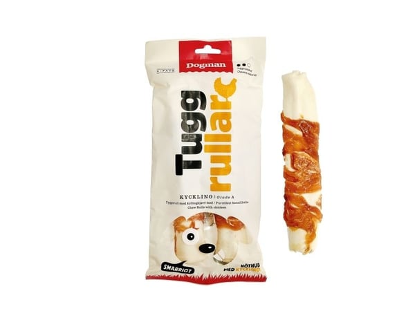DOGMAN Chew roll kanan kanssa 2-pakkaus