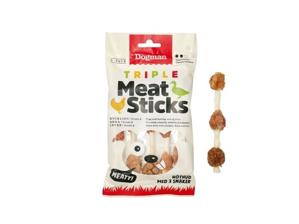 Dogman Triple Meat Sticks 5p 12,5cm 12,5cm