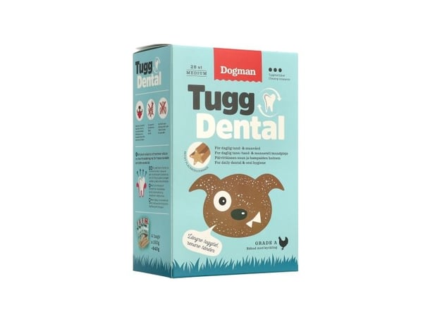 DOGMAN Chew Dental med kylling M 28p