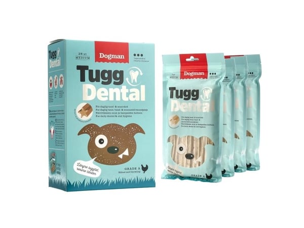 DOGMAN Chew Dental med kylling M 28p