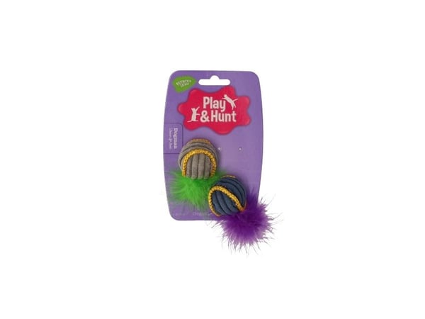 DOGMAN Kissan lelu pallo höyhenillä 2-pack 2-pack