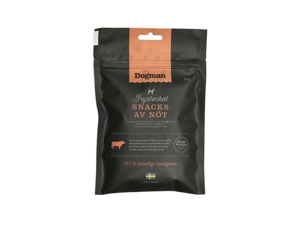 Dogman Frystorkat Snacks Av Nöt 50g