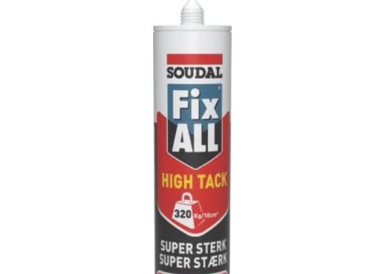 SOUDAL Fugemasse Fix All High Tack hvid 290ml patron høj kvalitets 1-komponent fugemasse med stor hæftekraft, baseret på MS-Polymer