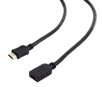 Gembird CC-HDMI4X-6 - HDMI-forlengelseskabel med Ethernet - HDMI hunn til HDMI hann - 1.8 m - skjermet - svart