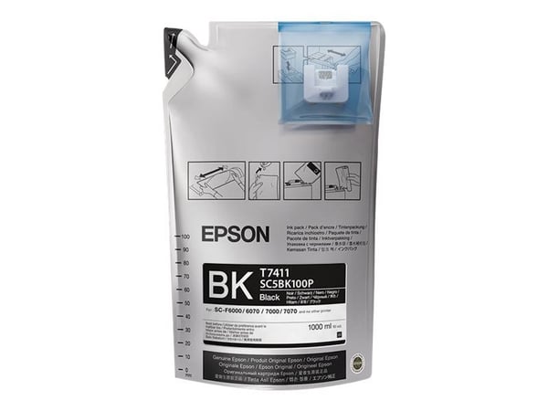 Epson UltraChrome DS Black T741100 (1Lx6packs), Väriainepohjainen muste, 1 kpl, Monipakkaus