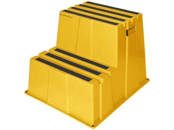 TWINCO TWIN 6700 - Safety step - 2 trinn - arbeidshøyde: 0.5 m - polyetylen med høy tetthet - gul