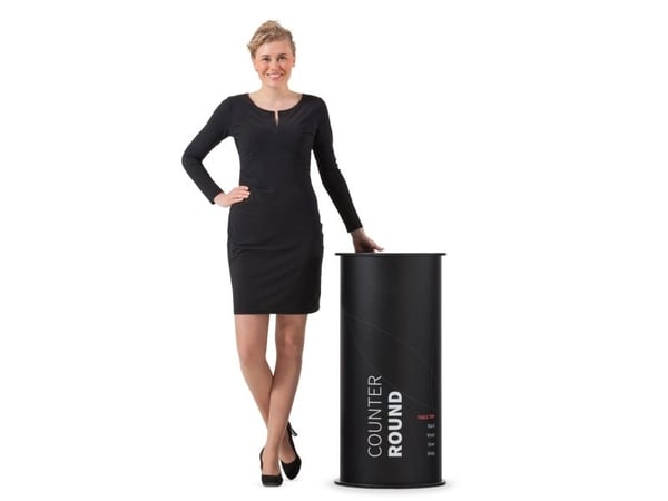 Mässbord TWIN rund svart