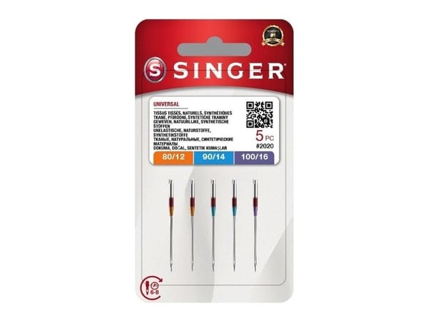 Singer nål SINGER N2020 -12/80-14/90-16/100 blister 5 stk