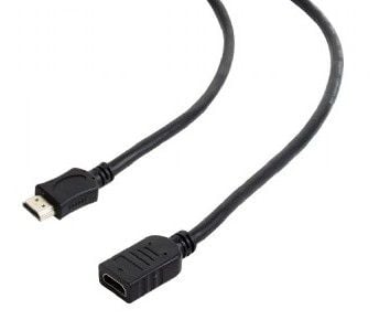 Gembird CC-HDMI4X-15 - HDMI-forlengelseskabel med Ethernet - HDMI hunn til HDMI hann - 4.5 m - skjermet - svart