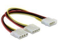 Delock - Strømsplitter - 4-pin intern strøm (hann) til 4-pin intern strøm (hunn) - 11 cm