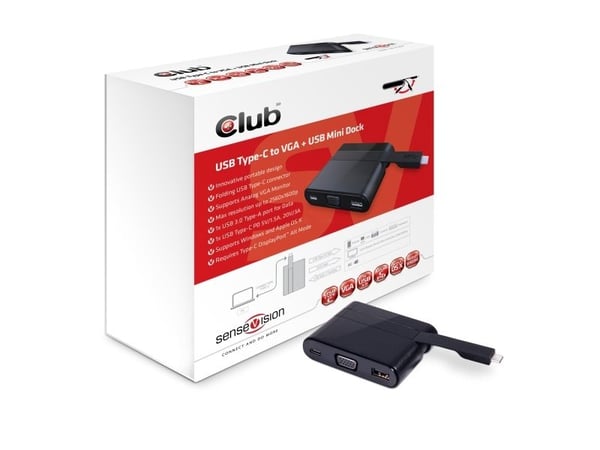 Club 3D SenseVision - Dokkingstasjon - USB - VGA