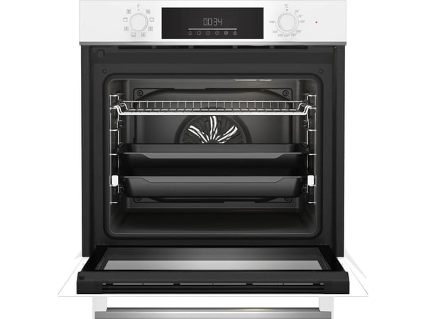 Beko BBIM14300WMS - Ovn - med dampfunksjon - innebygd - fordypning - bredde: 56 cm - dybde: 55 cm - høyde: 59 cm - med selvrens - Klasse A - hvit