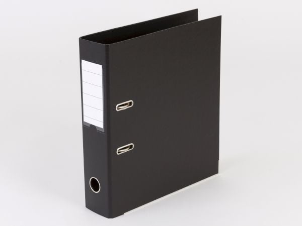 Brevmapper Q-Line svart A4 75mm rygg - (10 stk.)