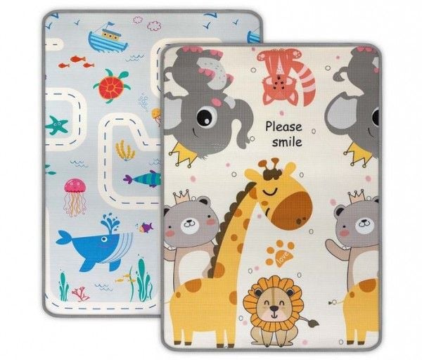 Milly Mally lekeplassmatte vendbar - 4685 - KINDER - SEA AND AFRICA - størrelse: 120x178 cm