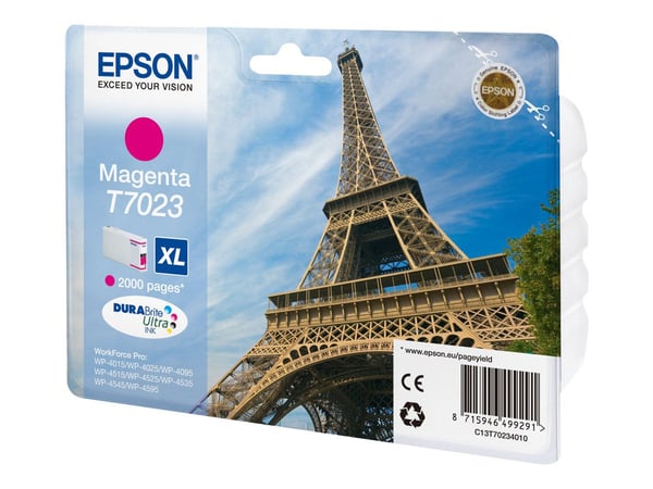 Epson Eiffel Tower WP4000-/4500-sarjojen mustepatruuna XL magenta 2k, Väriainepohjainen muste, 21,3 ml, 1 kpl