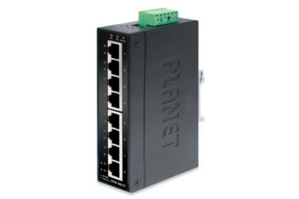 PLANET ISW-801T - Switch - 8 x 10/100 - DIN-skenmonterbar