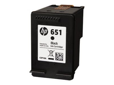 HP 651 Black Original Ink Advantage Cartridge, Väriainepohjainen muste, 600 sivua, 1 kpl