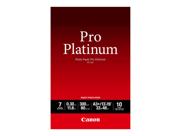 Canon Photo Paper Pro Platinum - A3 plus (330 x 480 mm) - 300 g/m² - 10 ark fotopapir - for PIXMA iP8720, IX6820, PRO-1, PRO-10, PRO-100, Pro9000, ...