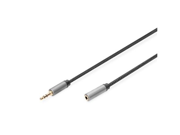 DIGITUS - Lydkabel - mini-phone stereo 3.5 mm hunn til mini-phone stereo 3.5 mm hann - 1.8 m - svart