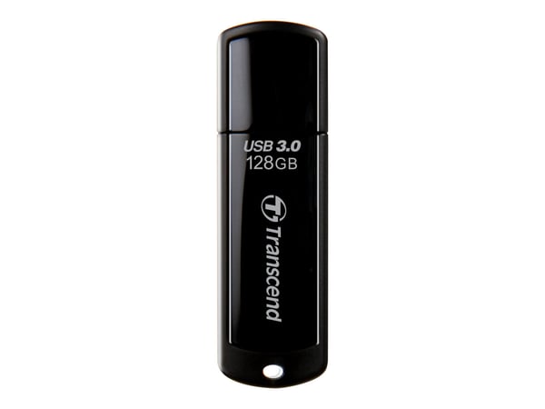 Transcend JetFlash 700 - USB flash-enhet - 128 GB - USB 3.0 - svart