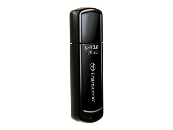 Transcend JetFlash 700 - USB flash-enhet - 128 GB - USB 3.0 - svart