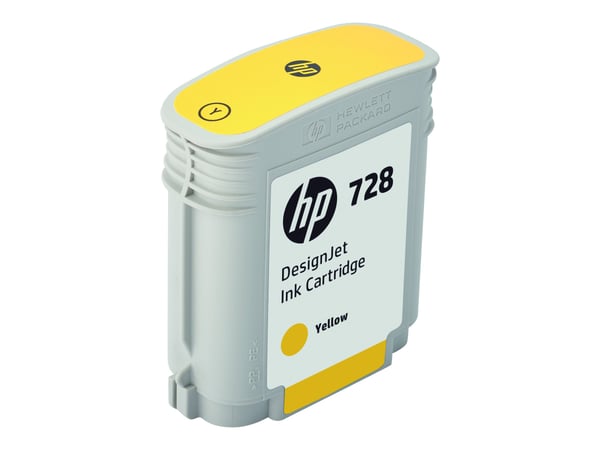 HP 728 - 130 ml - gul - original - DesignJet - blekkpatron - for DesignJet T730, T830