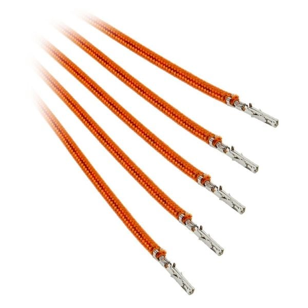 BitFenix Alchemy 2.0 - Strømkabel - 60 cm - flertrådet - oransje (en pakke 5)