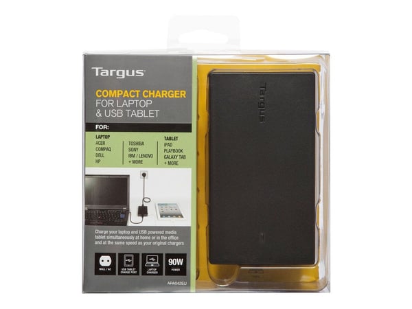 Targus - Strømadapter - AC 100-240 V - 90 watt - utgangskontakter: 2 - Europa - svart - B2B