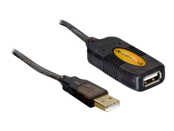 Delock - USB forlængerkabel - USB (han) til USB (hun) - 5 m - aktiivinen
