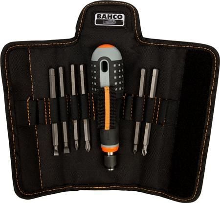 Skrutrekker med 6 utskiftbare bits ERGO BAHCO [BE-8571] rett/Phillips/Pozidriv