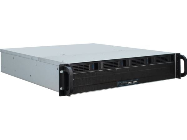 Inter-Tech IPC 2U-2404L - Rackmonterbar 2U - micro ATX - SATA/SAS - hot-swap - ingen strømforsyning (ATX) - USB