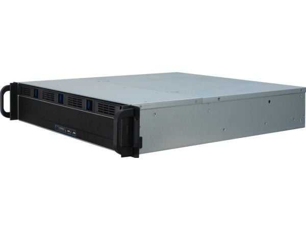 Inter-Tech IPC 2U-2404L - Rackmonterbar 2U - micro ATX - SATA/SAS - hot-swap - ingen strømforsyning (ATX) - USB