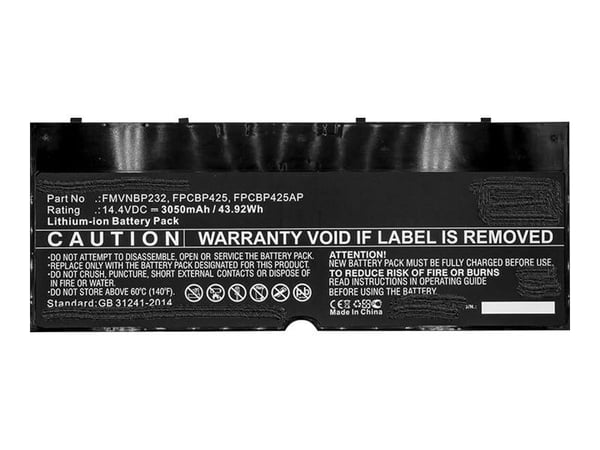 CoreParts - Batteri til bærbar PC (tilsvarer: Fujitsu CP651077-02, Fujitsu FMVNBP232, Fujitsu FPCBP425, Fujitsu FPCBP425AP) - litiumpolymer - 3050 ...