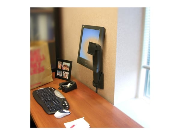 Ergotron Neo-Flex - Monteringssett (veggmontering) - for flatpanel - svart - skjermstørrelse: inntil 27"