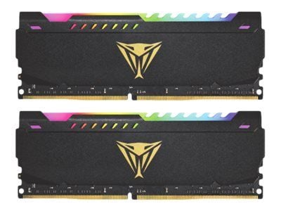 Patriot Viper Steel RGB - DDR4 - sett - 16 GB: 2 x 8 GB - DIMM 288-pin - 3600 MT/s / PC4-28800 - CL18 - 1.35 V - ikke-bufret - ikke-ECC - svart